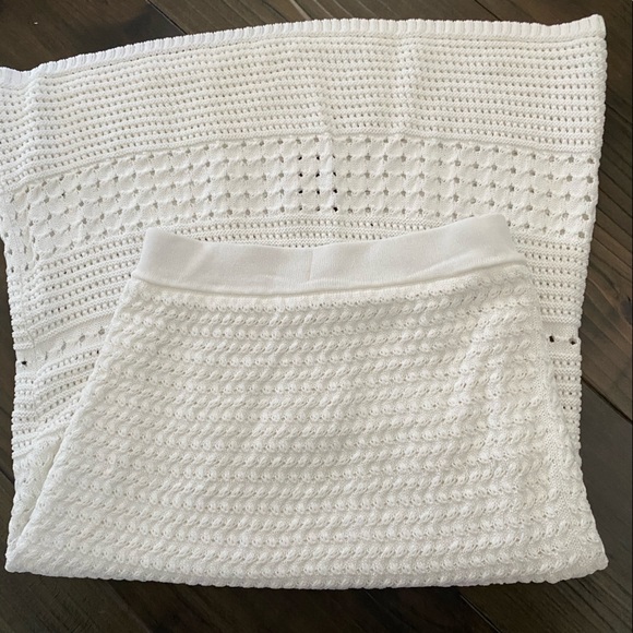 Aritzia Wilfred Heirloom White Knit Aline Skirt - Picture 3 of 9